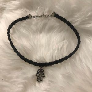 ❣️6/$20❣️ Braided Hamsa Choker Necklace